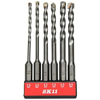 SICD-1 六角軸 コンクリートドリルセット 6本組 藤原産業(SK11 SICD-1 六角軸 コンクリートドリルセット 6本組 藤原産業(SK11