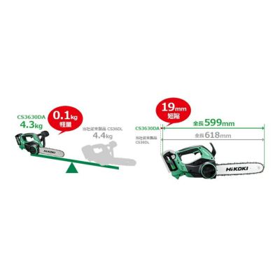 CS3630DA 300mmコードレスチェンソー 36V ハイコーキ(日立工機