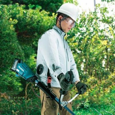マキタファンジャケットFJ422DZ Lサイズ 草刈り対応タイプ FJ422DZL マキタ 充電式ファンジャケット グレー L (草刈機・刈