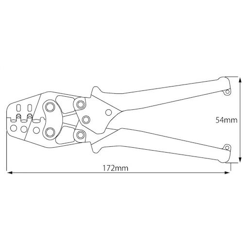 AK1MA2 ミニ圧着工具 裸圧着端子・裸圧着スリーブ（P・B）用