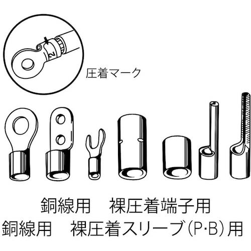 AK1MA2 ミニ圧着工具 裸圧着端子・裸圧着スリーブ（P・B）用